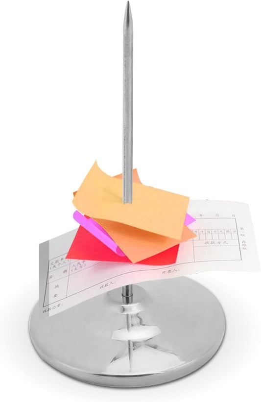Stainless Steel Receipt Spike Holder - 6.3 Inch Memo Clip-CentralDepot247