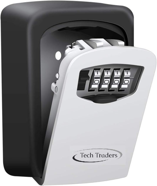 Wall Mounted Key Lock Box with 4-Digit Combination for Secure Key Storage
