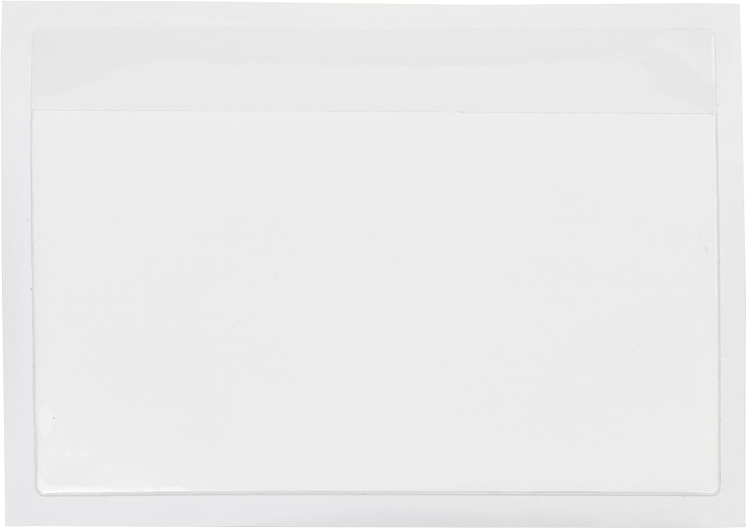100 Pack Clear Self-Adhesive Pocket Label Holders for 3x5 Index Cards