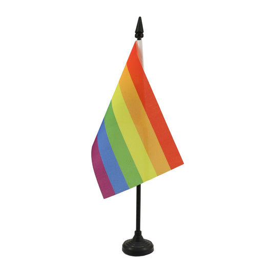 Rainbow Table Flag - 4'' x 6'' Gay Pride Mini Desk Flag-CentralDepot247