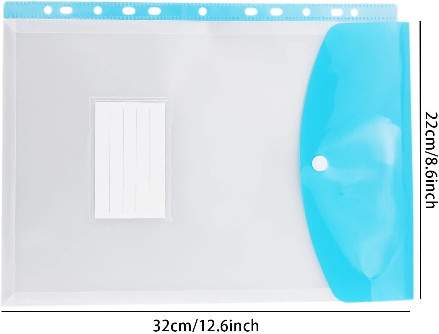 Plastic Wallets A4 Punched Pockets – 12 PCS Expandable Document Folders