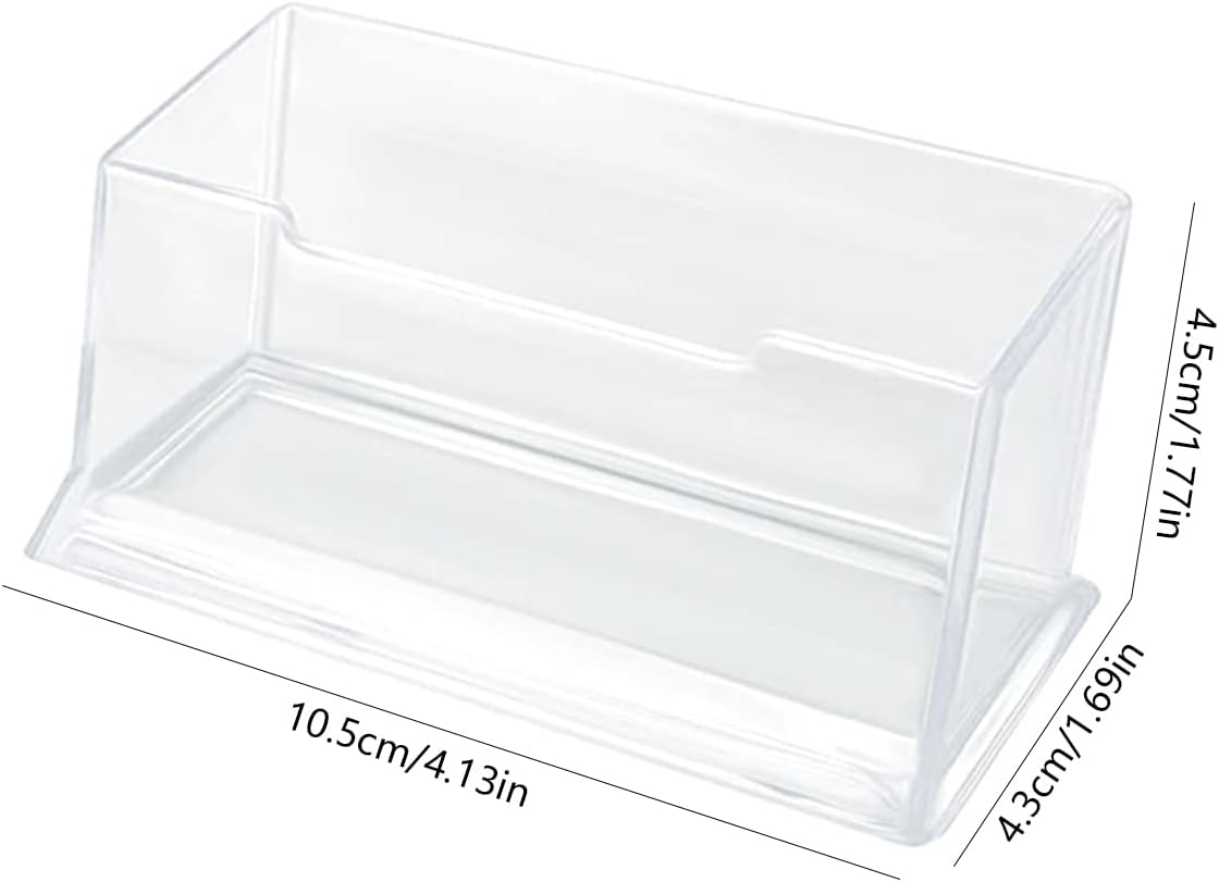 10 Pack Acrylic Business Card Holders - Clear Desk Display Stands-CentralDepot247