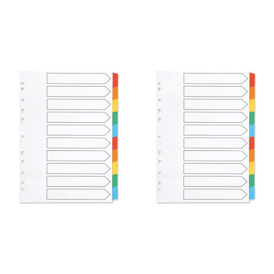 Q-Connect 10-Part A4 Index Divider with Reinforced Multi-Colour Tabs-CentralDepot247