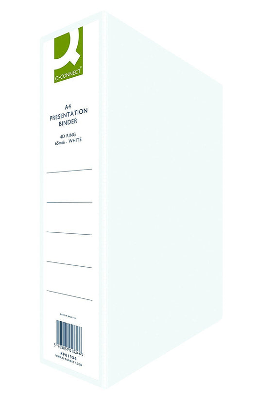Presentation 4D-Ring Binder 65 mm A4 - White [Pack of 6]-CentralDepot247