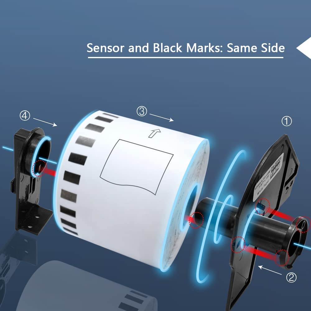 Removable Labels Compatible with Brother DK-44205 - 62mm x 30.48m