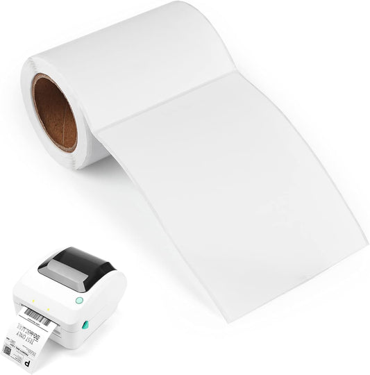 100 Large Self Adhesive Address Labels on a Roll, 90 x 120mm White