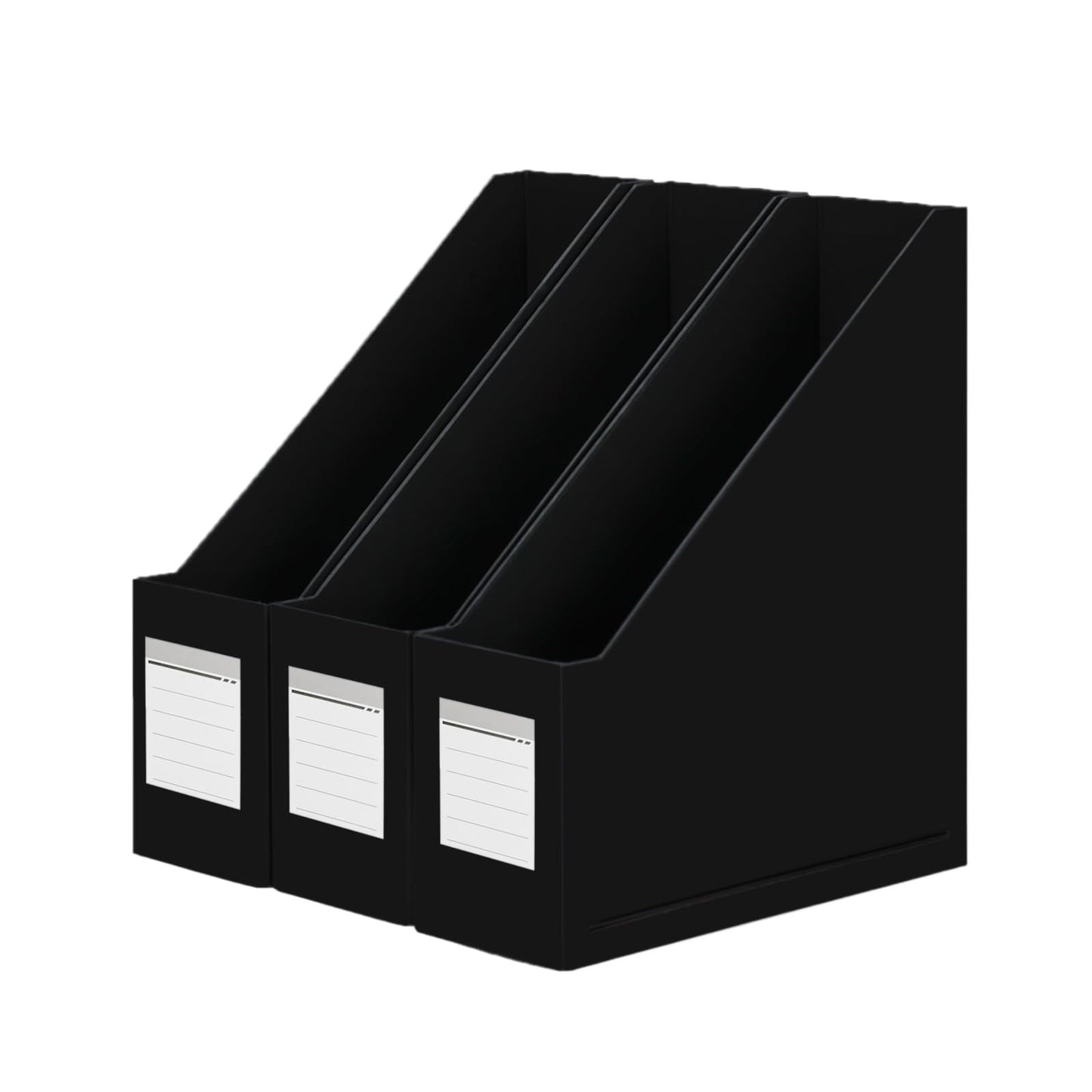 Red Magazine Holder, Cardboard File Organizer (Pack of 3)