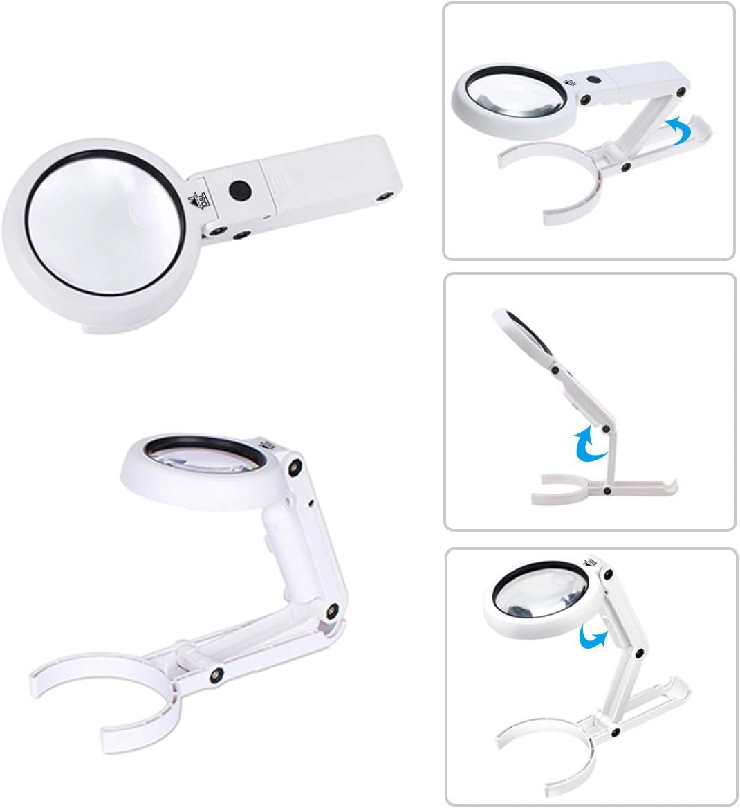 Portable Illuminated Magnifying Glass 5X 11X with LED Light-CentralDepot247