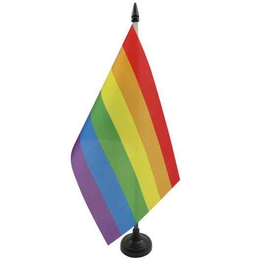Rainbow Table Flag 5'' x 8'' - Gay Pride Mini Desk Flag-CentralDepot247