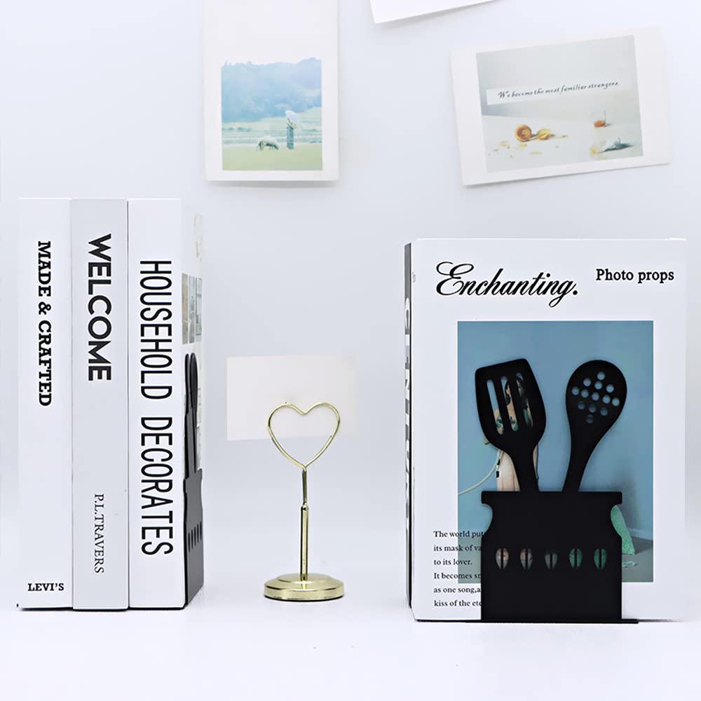 Sturdy Metal Bookends - Set of 2 for Shelves and Office-CentralDepot247