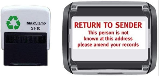 Return to Sender Stamp – Self Inking Red Ink 24 x 7mm
