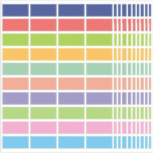 10 Sheets/400 PCS Rectangle Stickers - Waterproof Self Adhesive Labels