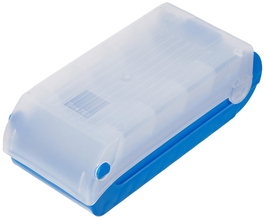 TimeTex A8 Index Card Box - Blue Plastic with Semi-Transparent Lid-CentralDepot247