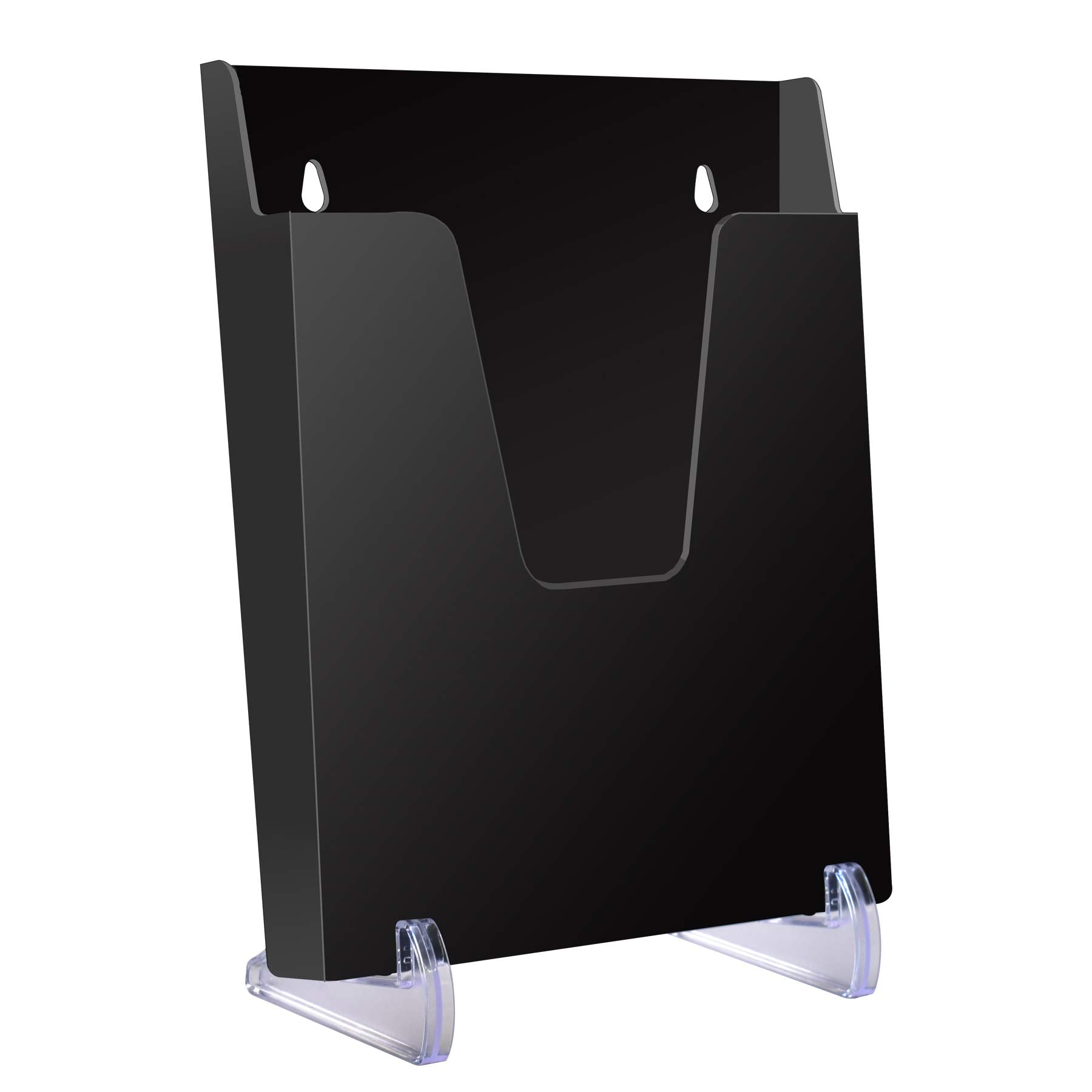 Vertical Acrylic Pocket File Holder for Brochures - Clear-CentralDepot247