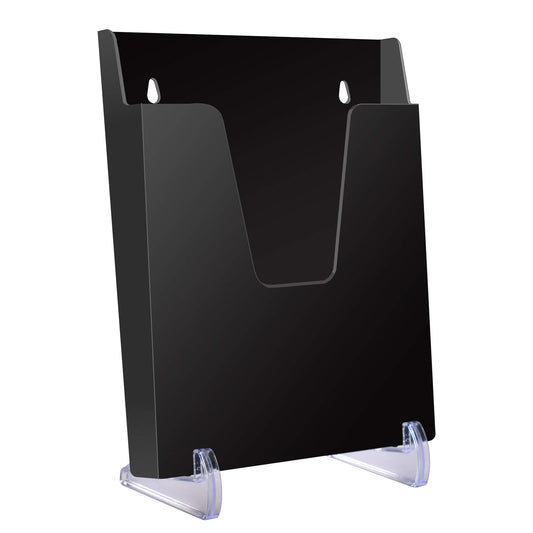 Vertical Acrylic Pocket File Holder for Brochures - Clear-CentralDepot247