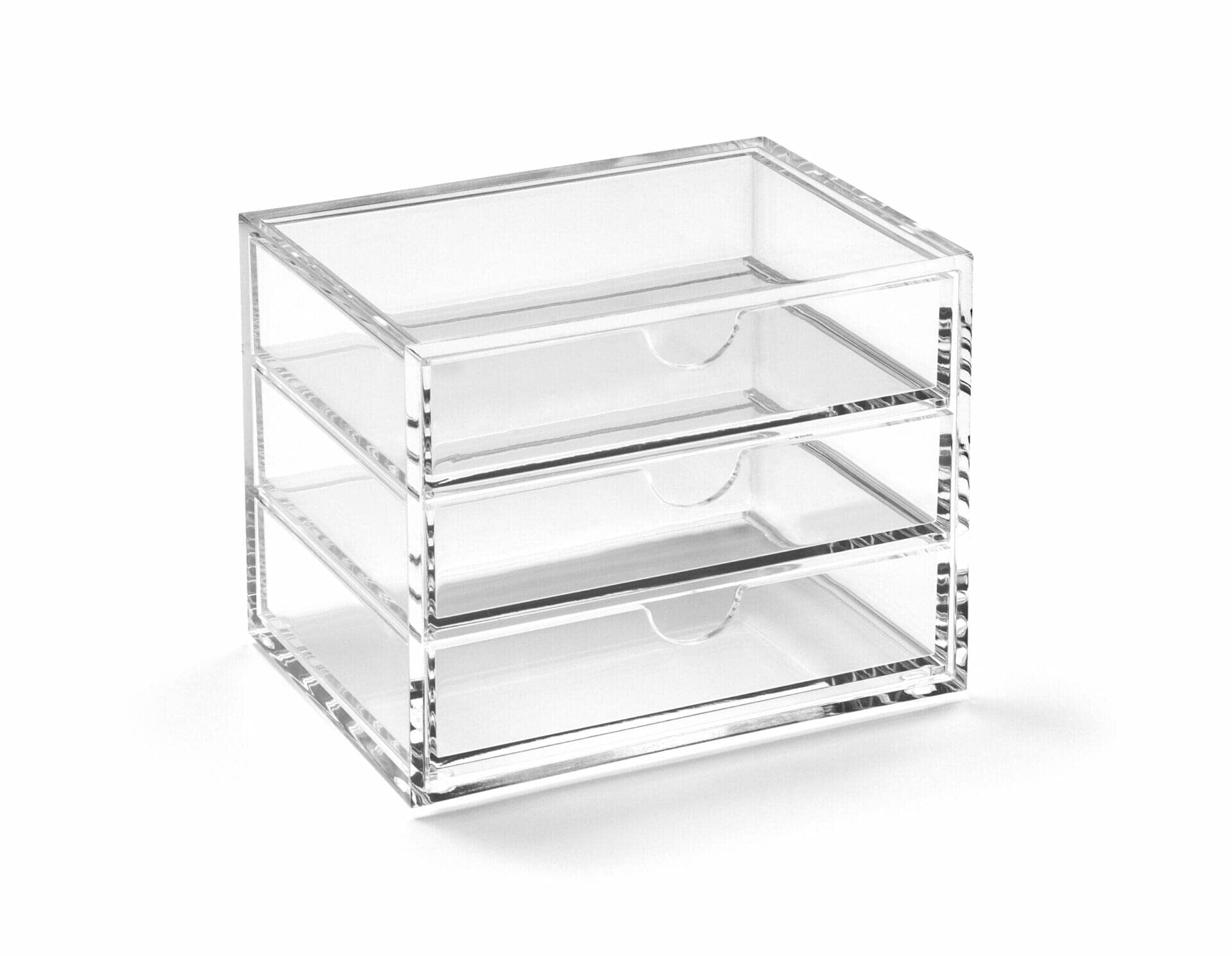 Very Small Clear Acrylic 3 Drawer Chest for Jewelry & Stationery-CentralDepot247
