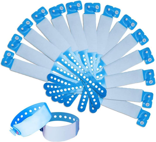 SwirlColor Disposable Waterproof Event Wristbands for Kids - 100 Pack