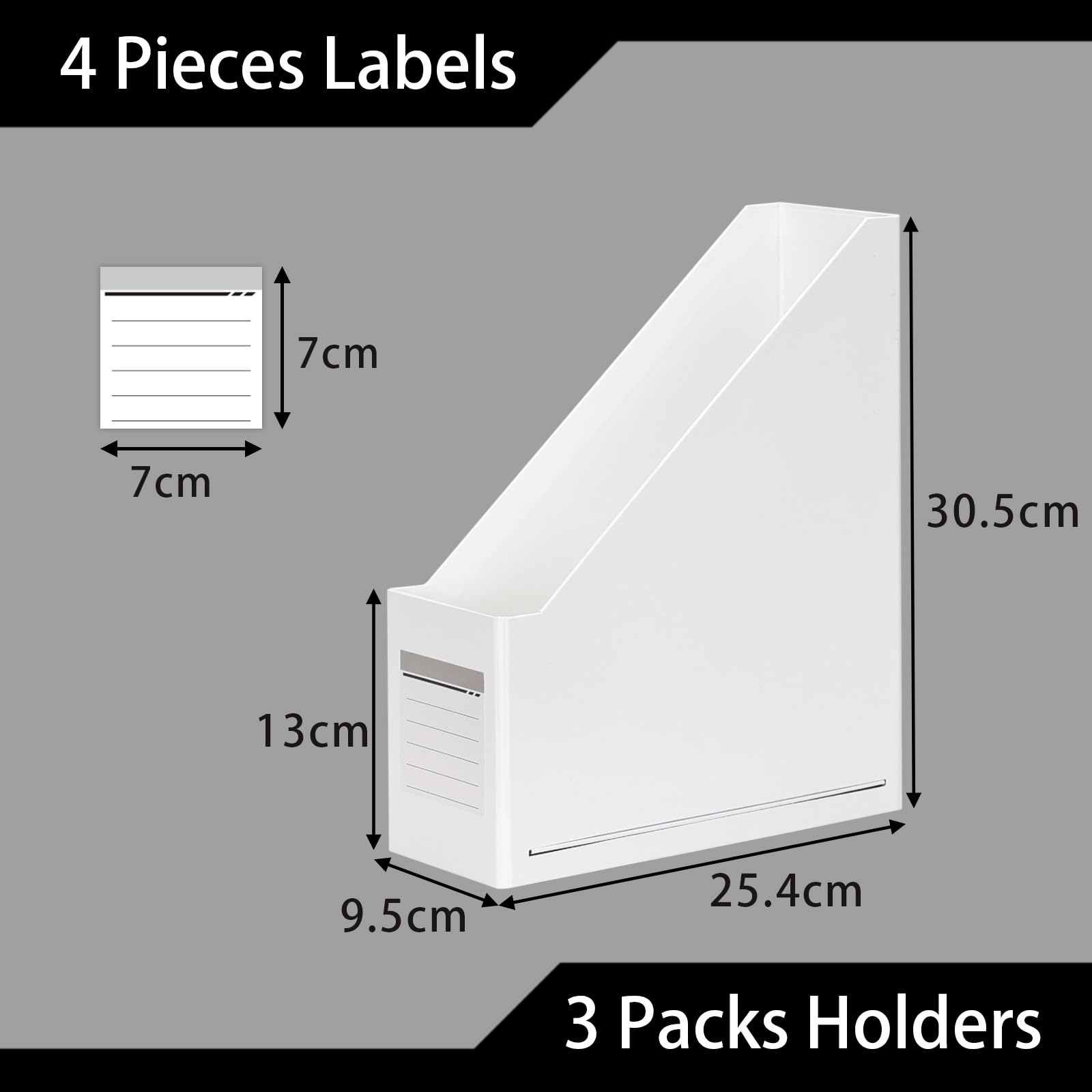 Red Magazine Holder, Cardboard File Organizer (Pack of 3)