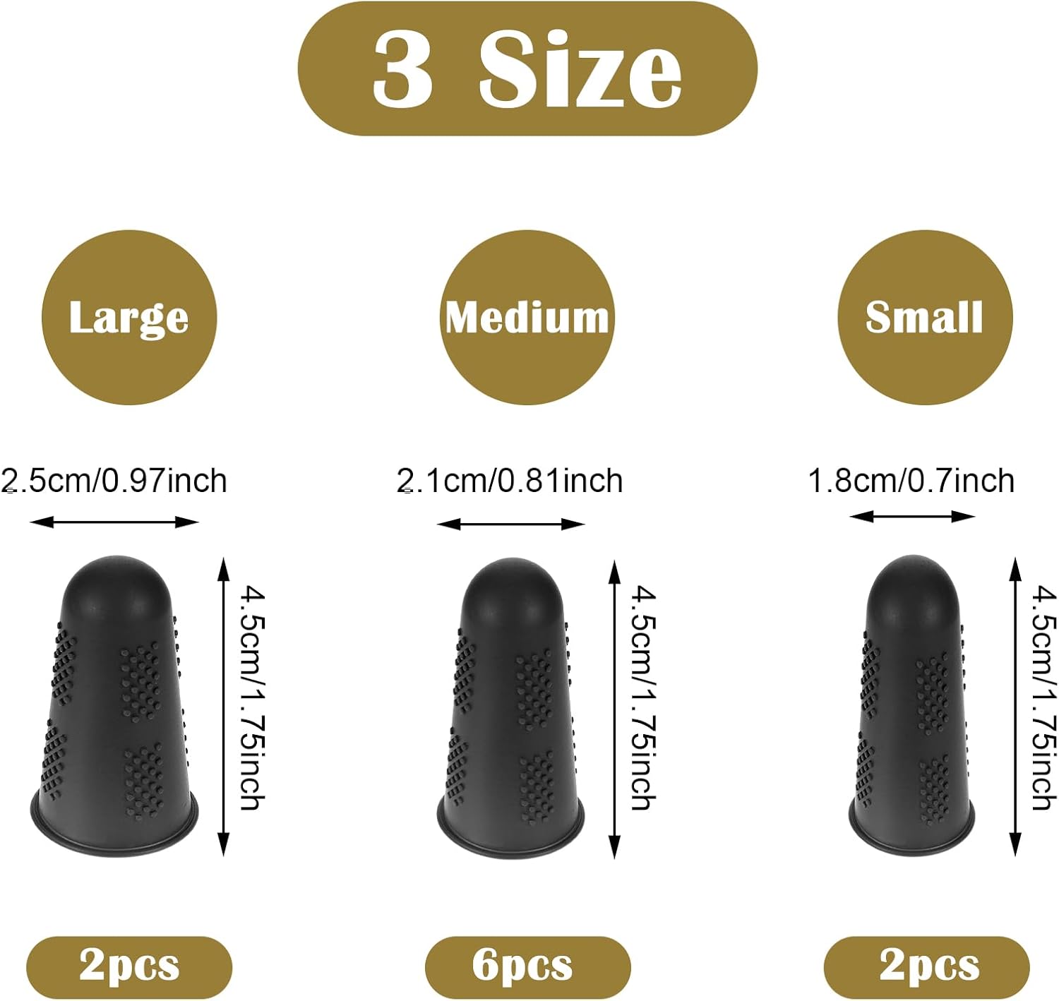 10 Pcs Silicone Finger Protectors - 3 Sizes for Various Tasks-CentralDepot247