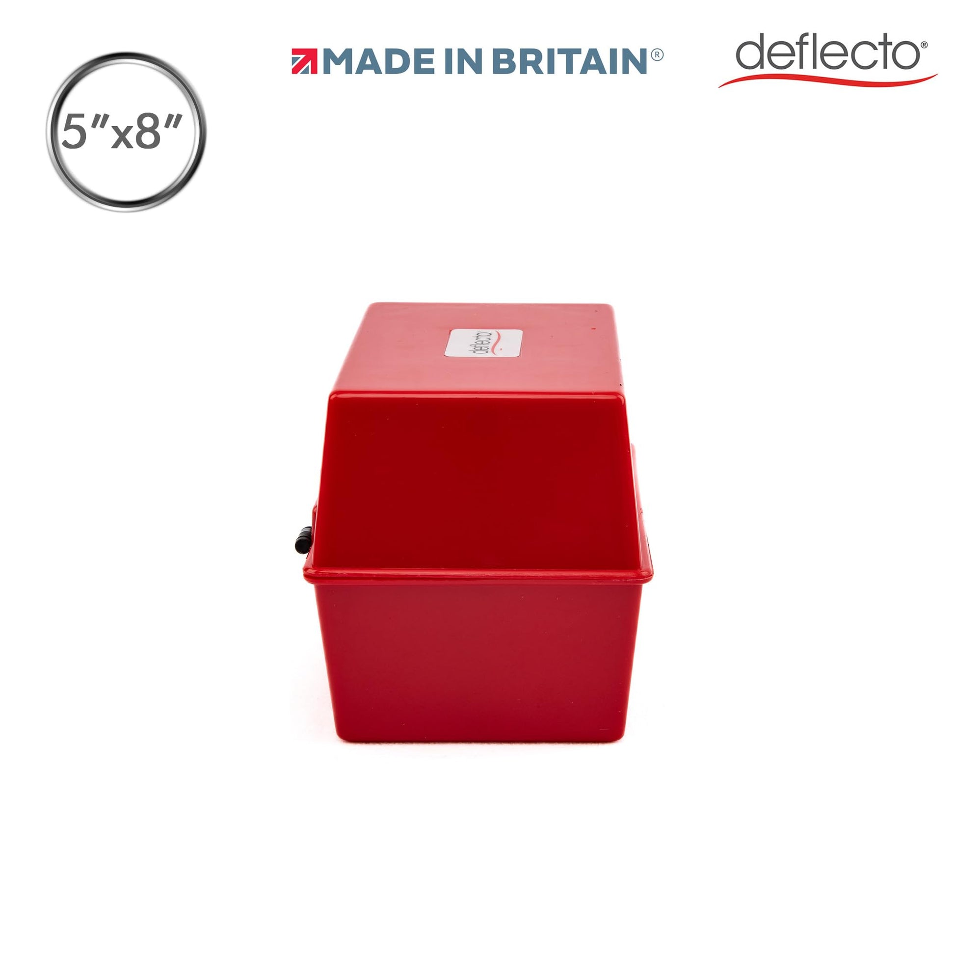 Value Size 8 x 5 Index Card Box - Red