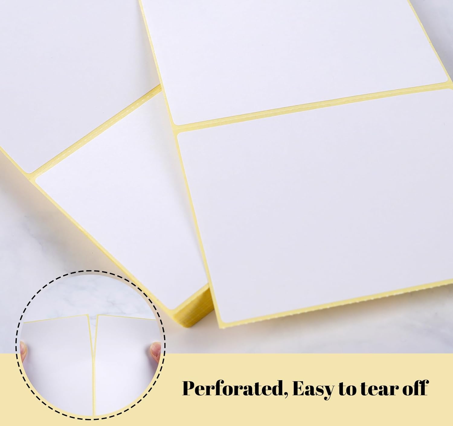 100 Large Plain White Sticky Postage Labels 100 x 75 mm, Self Adhesive