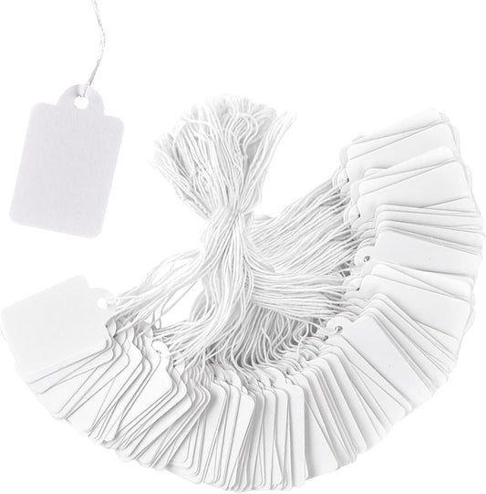 Price Labels Tags with String - 500 Pcs, 35x22mm