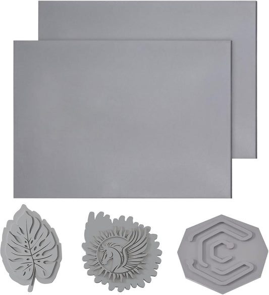 Rubber Stamp Sheet for Laser Engraving with Grey Ink Pad A4