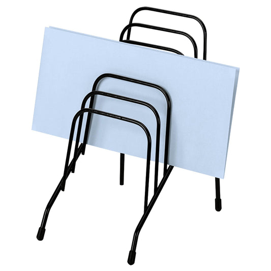 Wire Organizer Rack - 6 Section Step File in Black-CentralDepot247