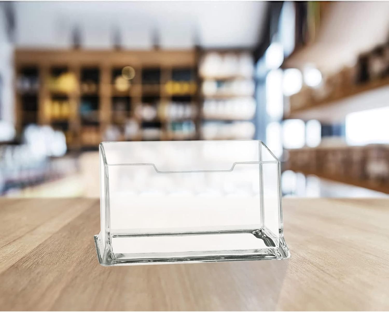 10 Pack Acrylic Business Card Holders - Clear Desk Display Stands-CentralDepot247