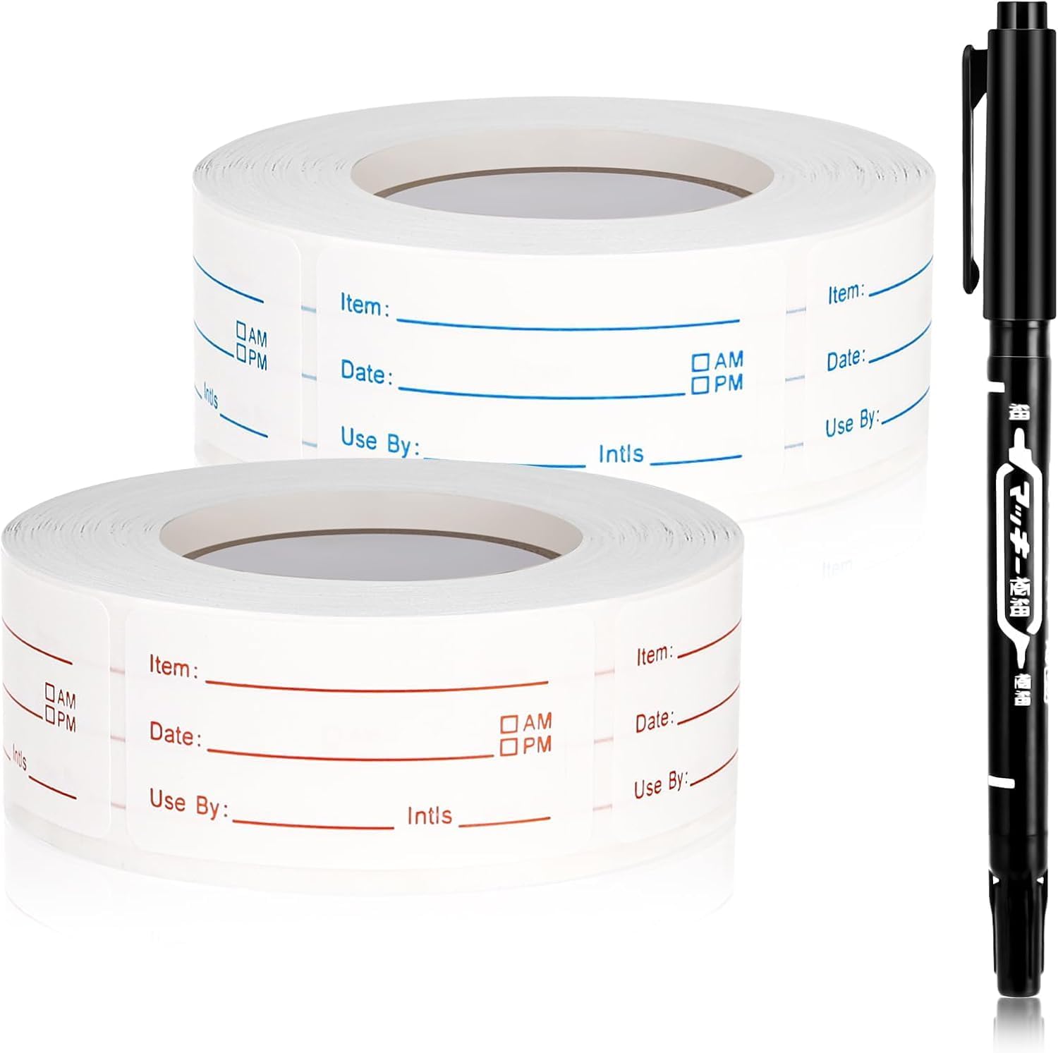 Removable Food Storage Stickers - 1000 Labels (2 Rolls)