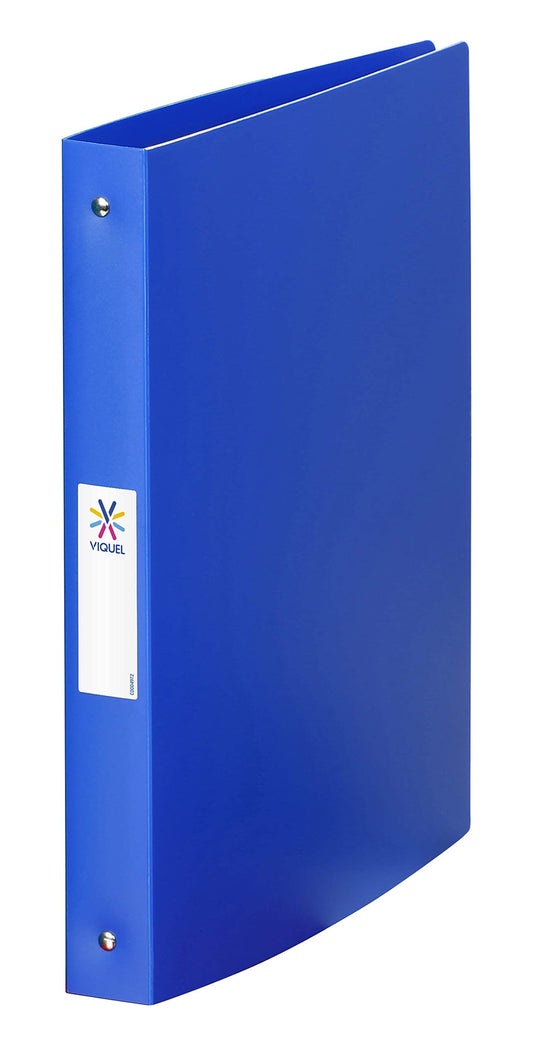 Viquel A4 Maxi Flexible Folder with Label on Spine - Blue
