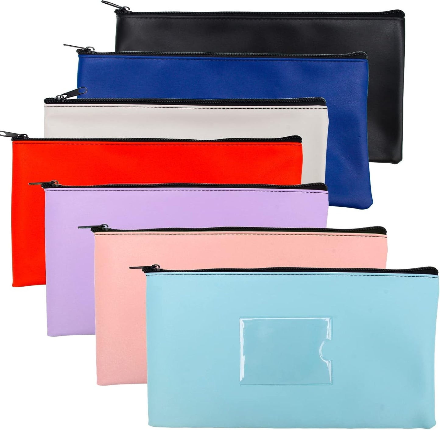 7-Day Zipper Security Bank Deposit Bags - Multi-Use Cash Pouches