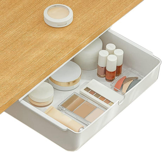 Under Desk Drawer Storage Organizer - Large Size White 2 Pack-CentralDepot247