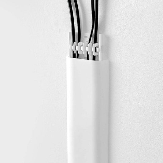 Self-Adhesive Cable Cover Channel - White Cord Concealer-CentralDepot247