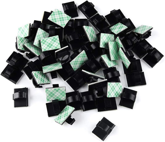 Self Adhesive Cable Clips - 60 Pieces for Effective Cable Management-CentralDepot247
