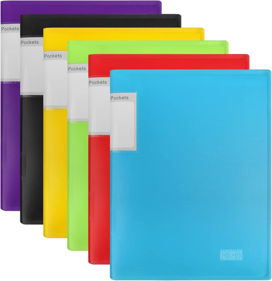 Presentation Display Book A4 - 30 Pockets Project Folder - 6 Colours