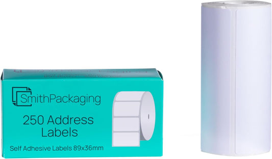 Self Adhesive Address Label Roll 89mm x 36mm - 250 Labels