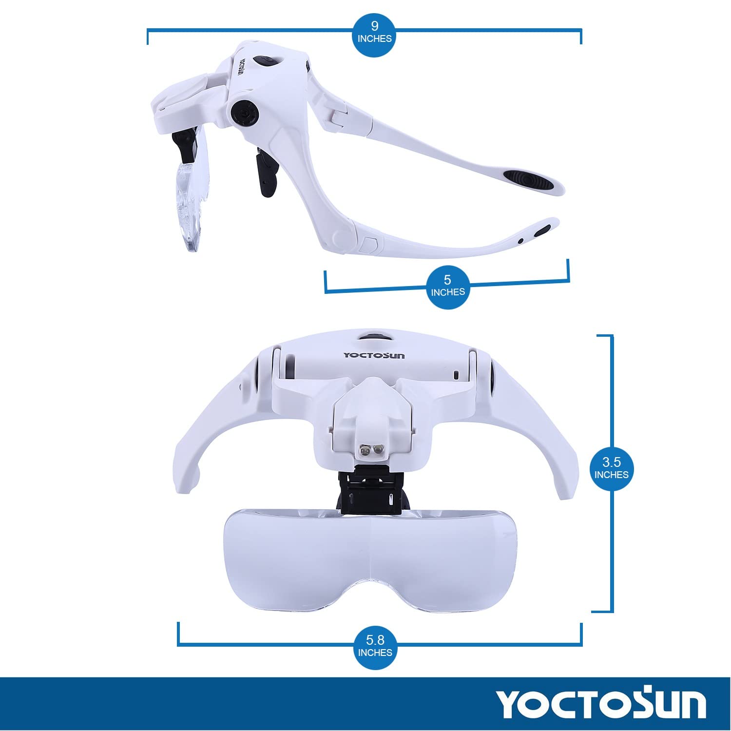 Rechargeable LED Head Magnifier with Interchangeable Loupe Light-CentralDepot247