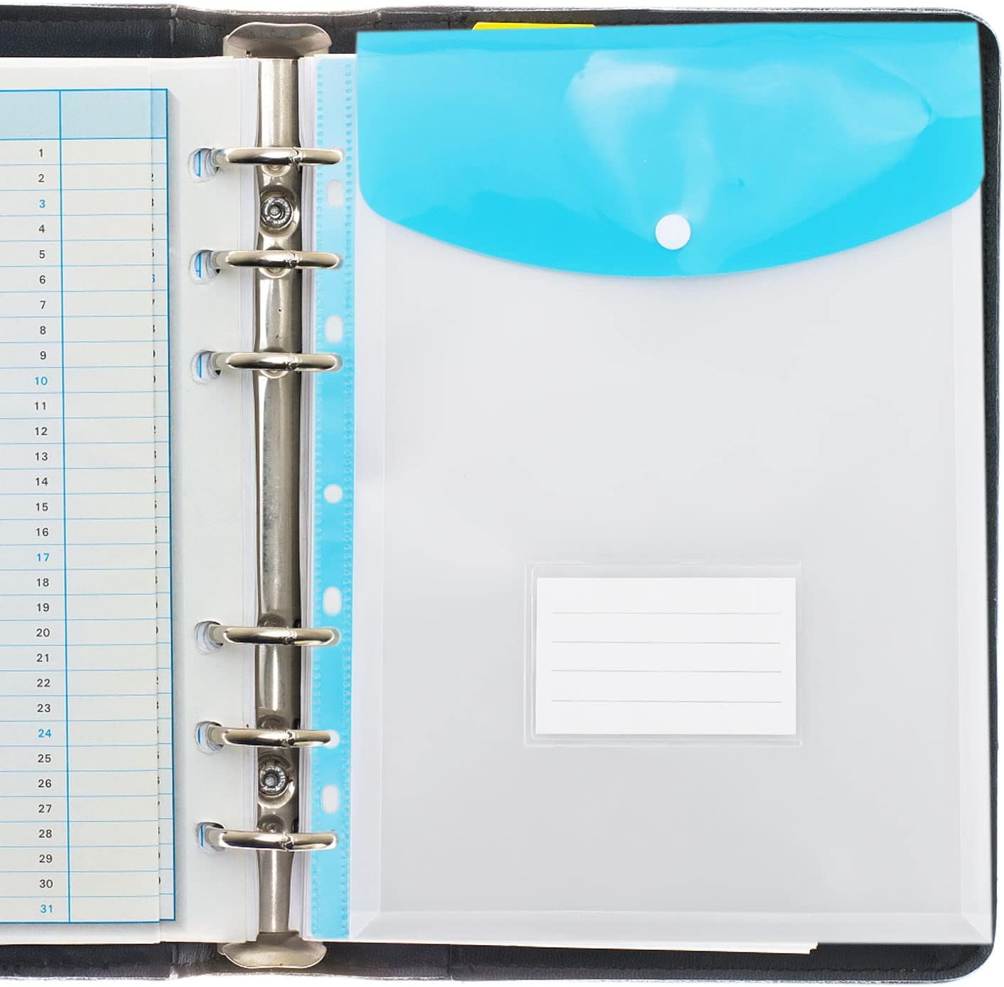 Plastic Wallets A4 Punched Pockets – 12 PCS Expandable Document Folders