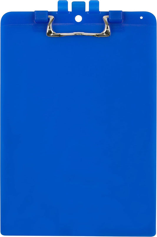 Snopake A4 Blue Clipboard with Pen Holder and Ergonomic Metal Clip