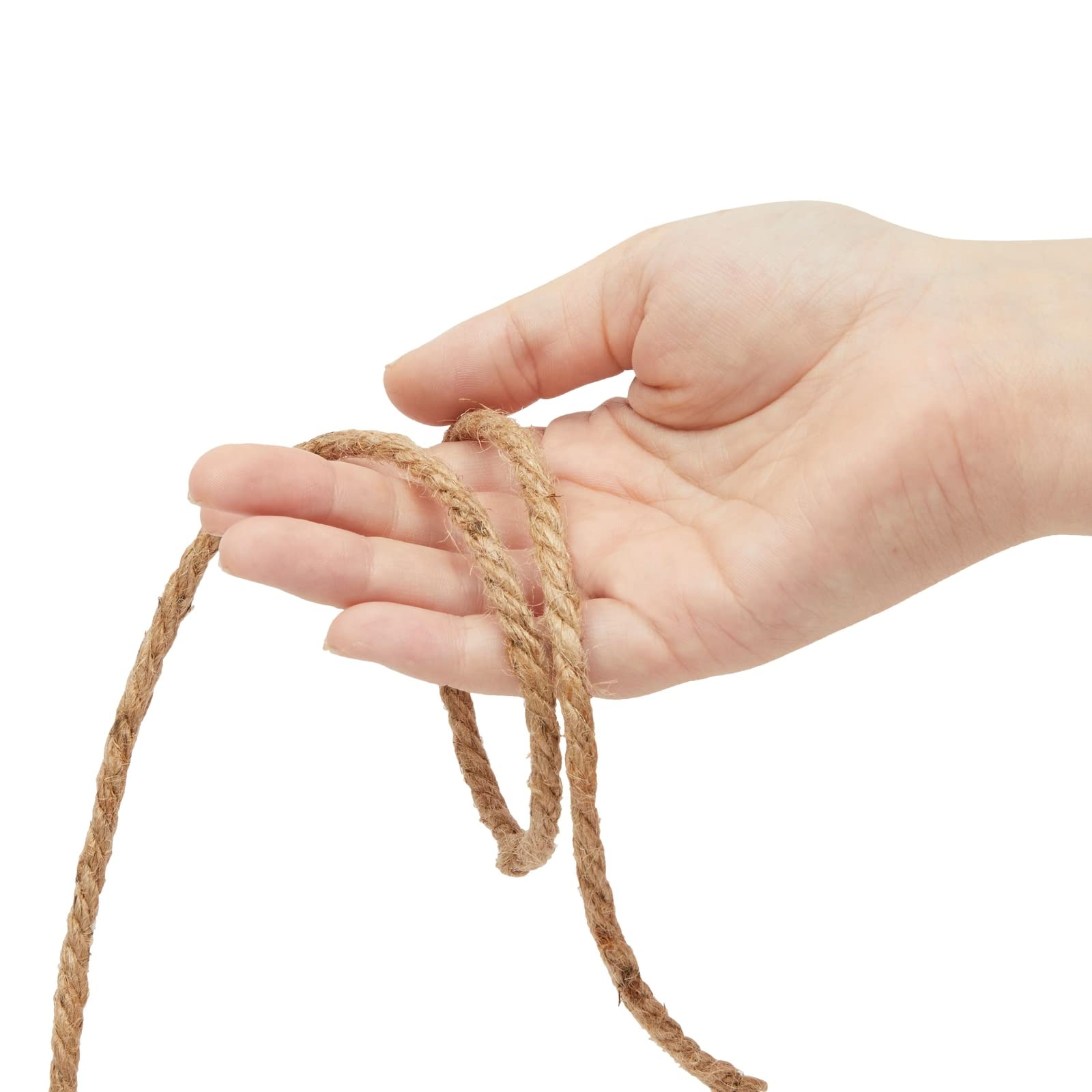 Nautical Rope for Crafts 100 Feet 5mm, Thick Hemp Jute Twine, Brown-CentralDepot247