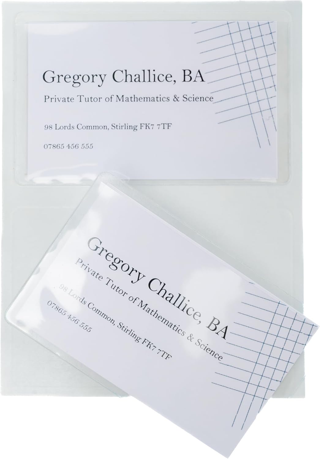 Self Adhesive Business Card Pocket 60 x 95mm (Pack of 100)