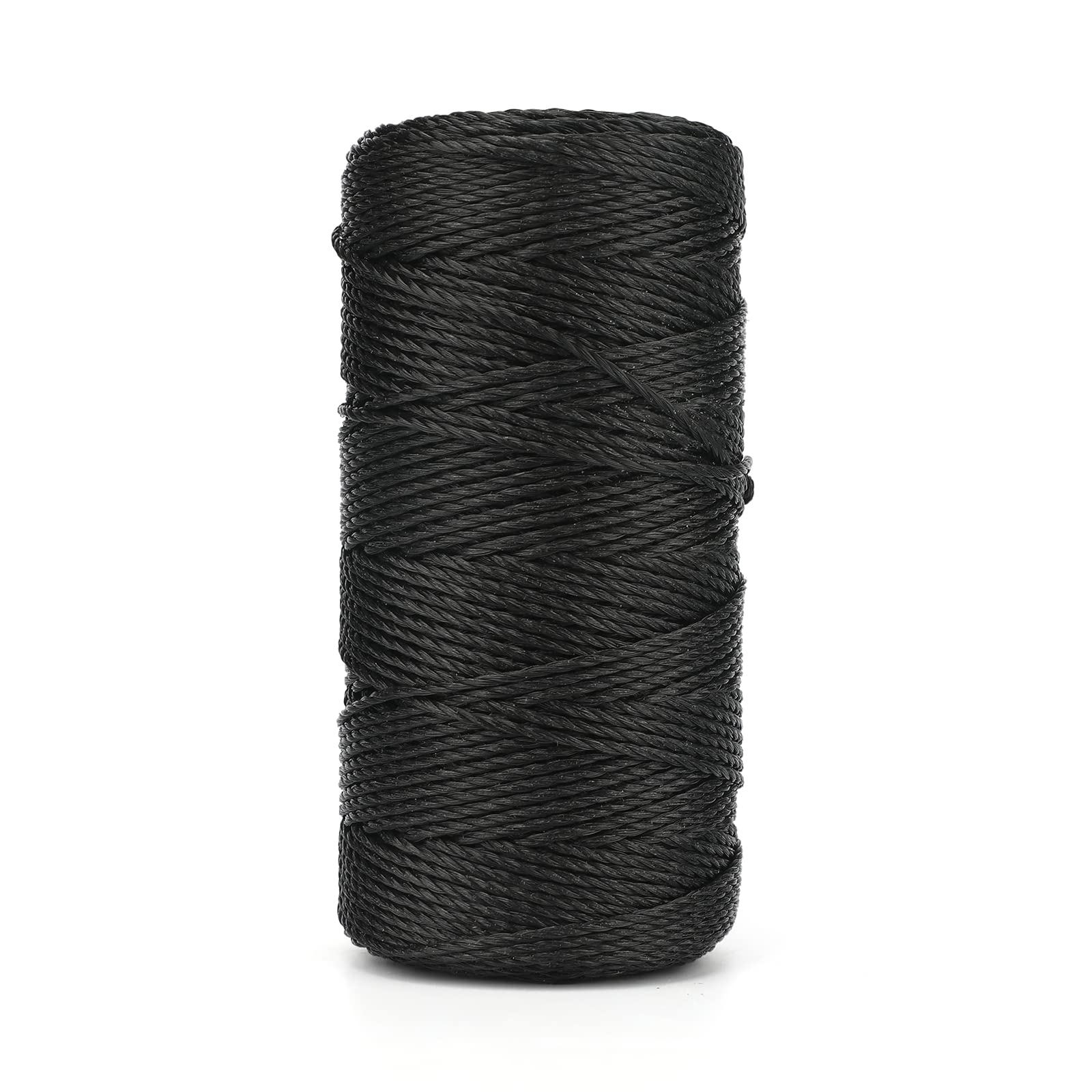 KINGLAKE 2mm Black Cord, 130m Twist Nylon Brick Line, Strong Builders String for Bricklaying, Masonry, Net Repairing, Gardening, Marking, DIY Crafts-CentralDepot247