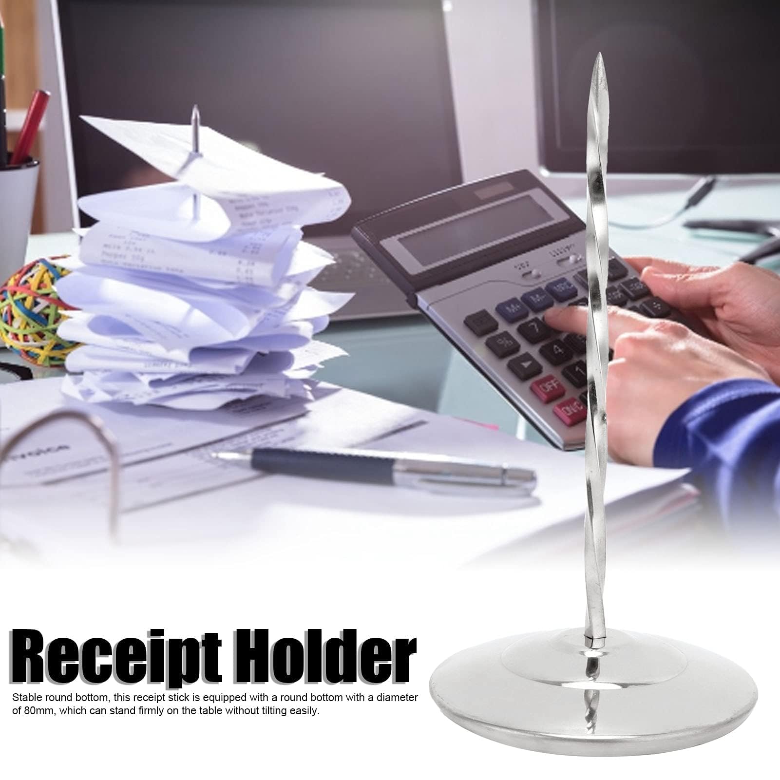 Stainless Steel Receipt Spike Holder for Restaurants & Kitchens-CentralDepot247