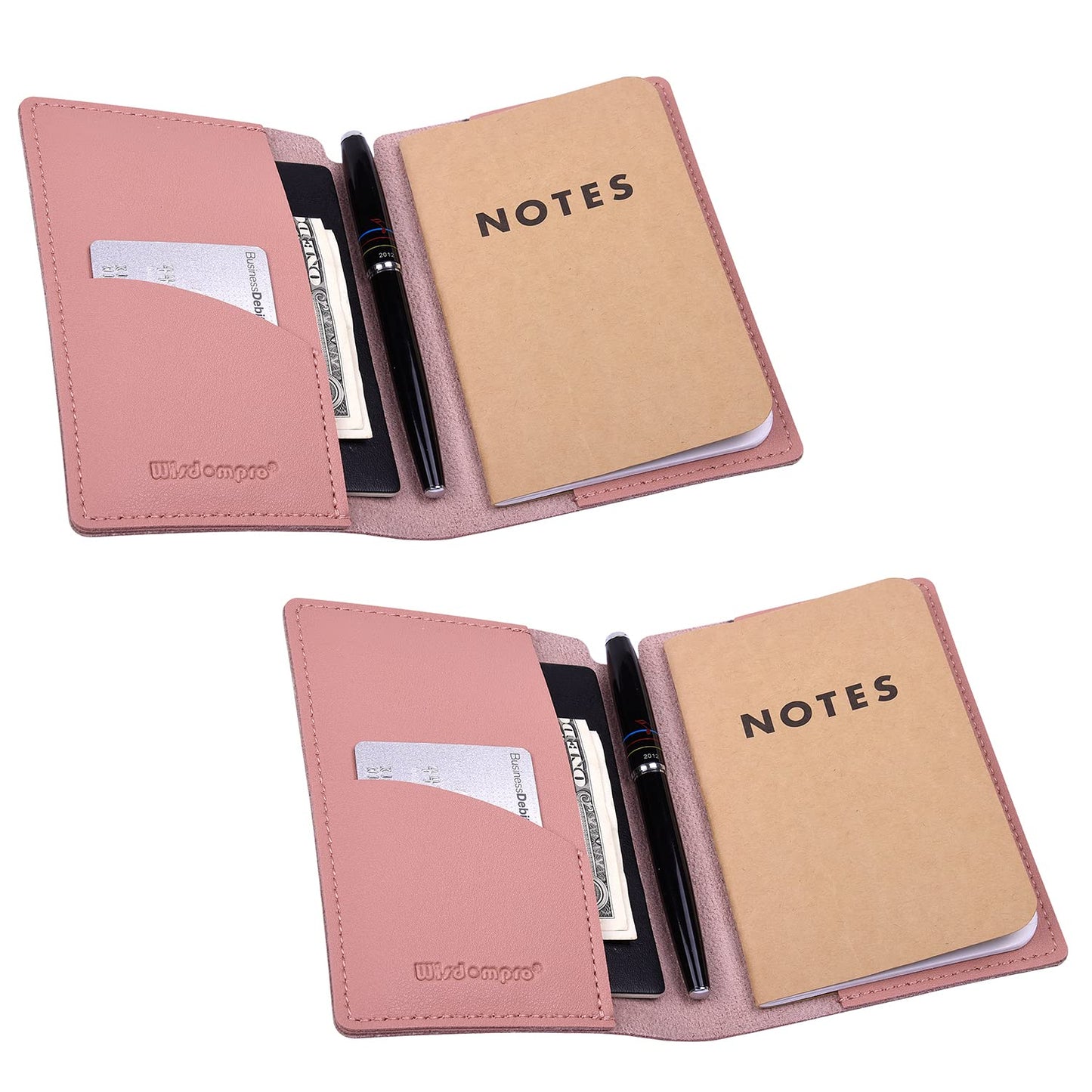PU Leather Journal Cover 2 Pack for 3.5" x 5.5" Notebooks - Blue-CentralDepot247