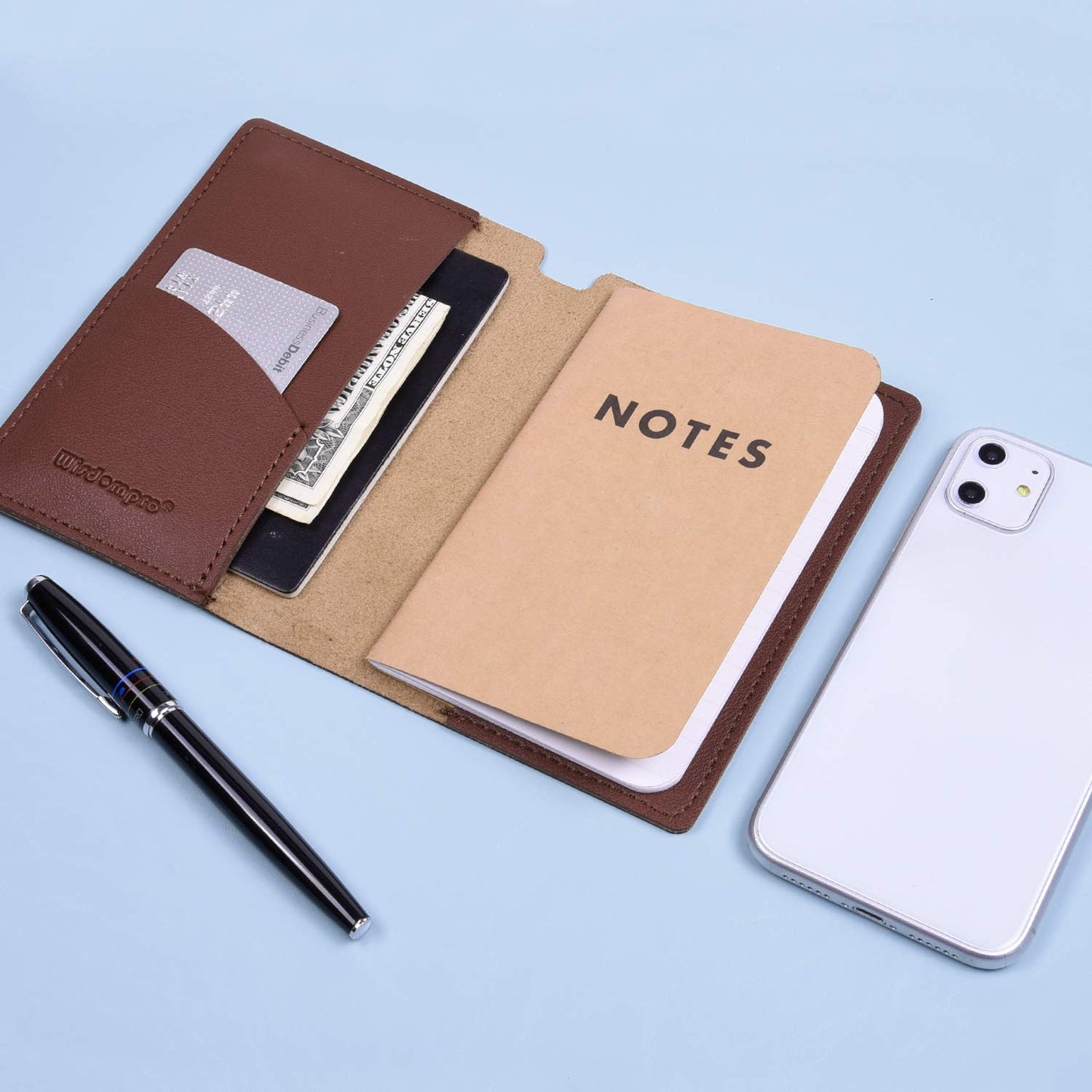 PU Leather Journal Cover 2 Pack for 3.5" x 5.5" Notebooks - Blue-CentralDepot247