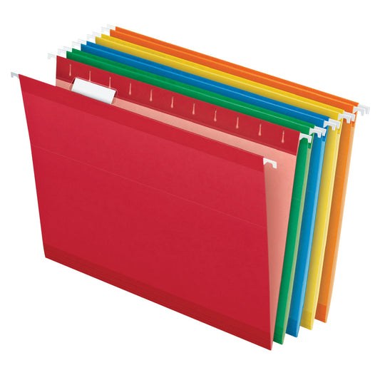 Pendaflex Reinforced Hanging Folders, Letter Size, Assorted Colors 25 Per Box