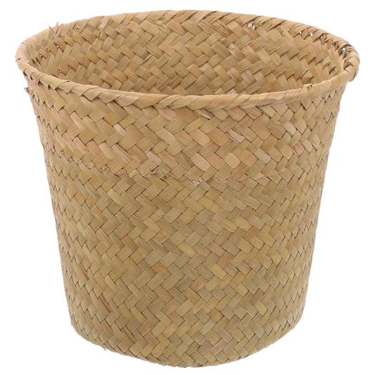 Woven Wicker Waste Basket - Boho Recycle Trash Can-CentralDepot247