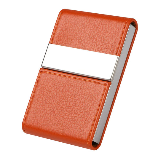 PU Leather Business Card Holder with Magnetic Buckle-CentralDepot247