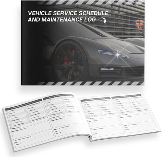 Vehicle Service Schedule & Maintenance Log Book | A5, Minimalistic Design-CentralDepot247